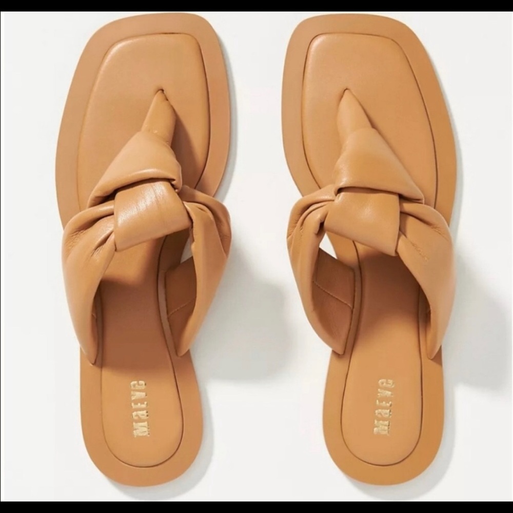 Maeve Puffy Knotted Sandals - from Anthropologie